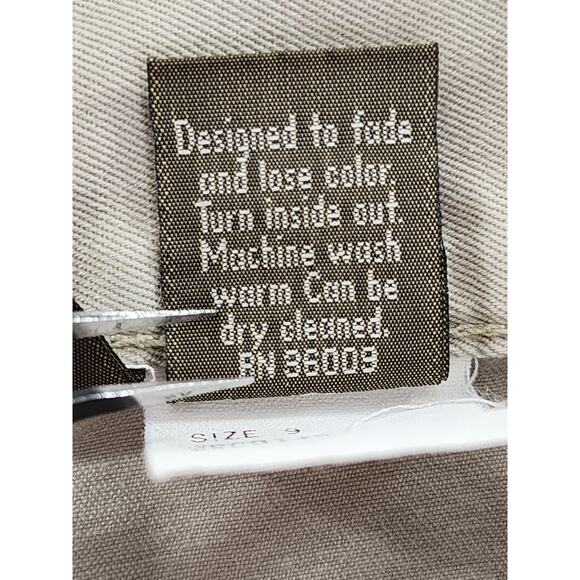 Vintage 80s Calvin Klein Khakis High Rise Button Fly Denim Jeans Size 9 Tan - Picture 8 of 15